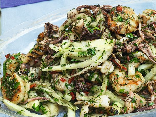 Seafood and Fennel Salad with Dill Dressing