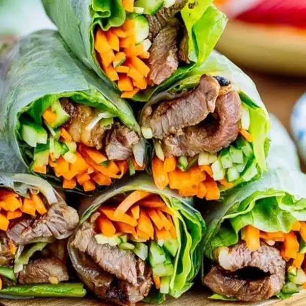 Vietnamese Roast Pork Salad Wraps