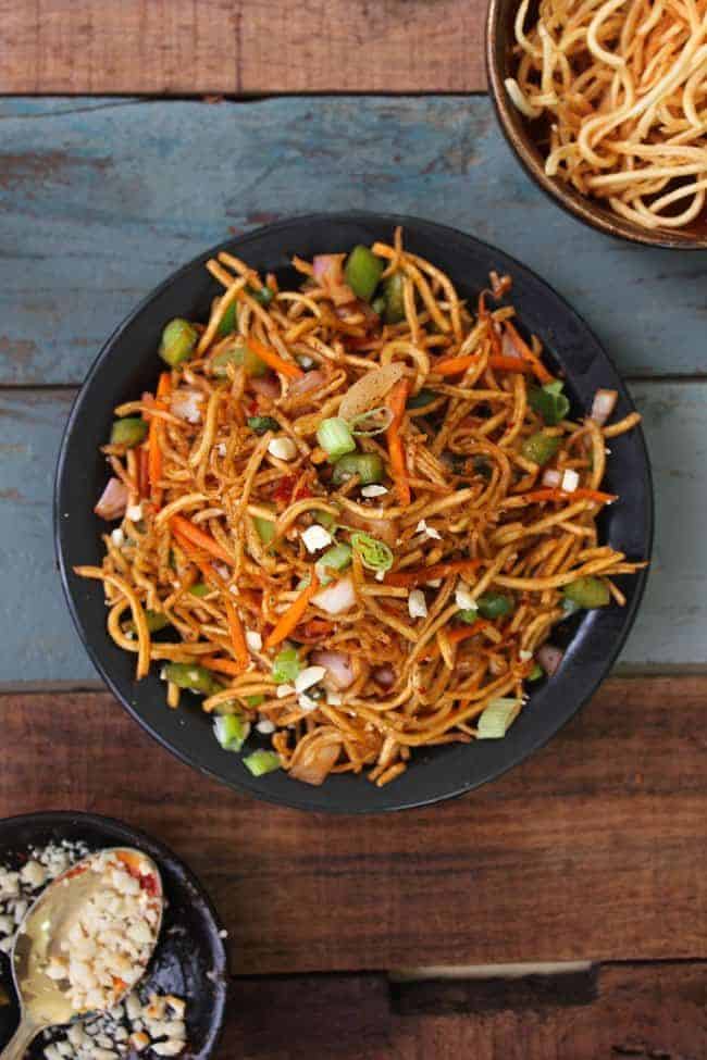 Crispy Chinese Noodles Chaat