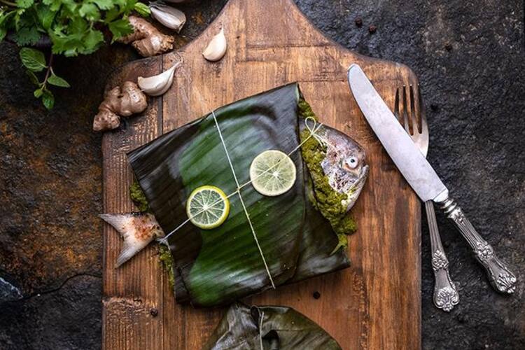 Fish in Banana Leaves