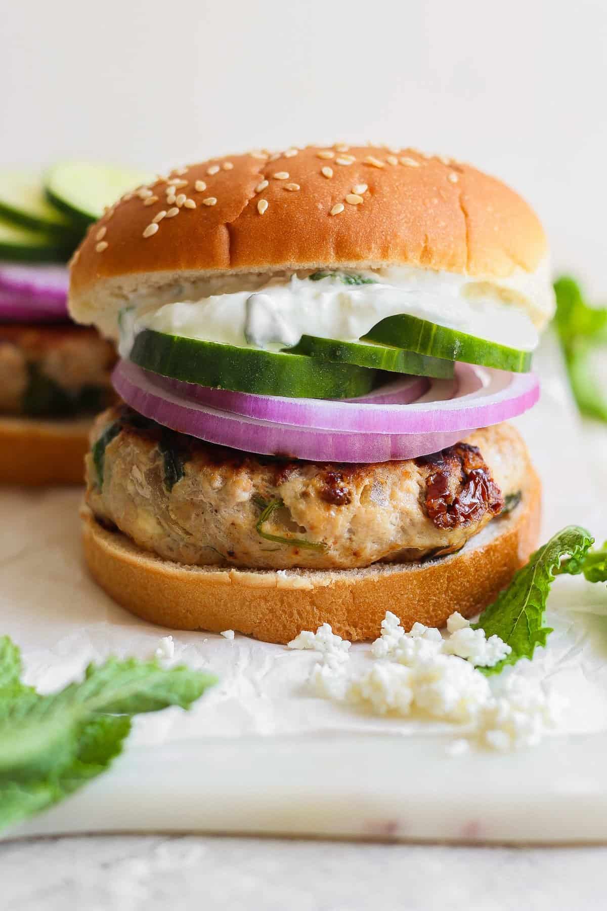 Sweet Potato and Feta Burger