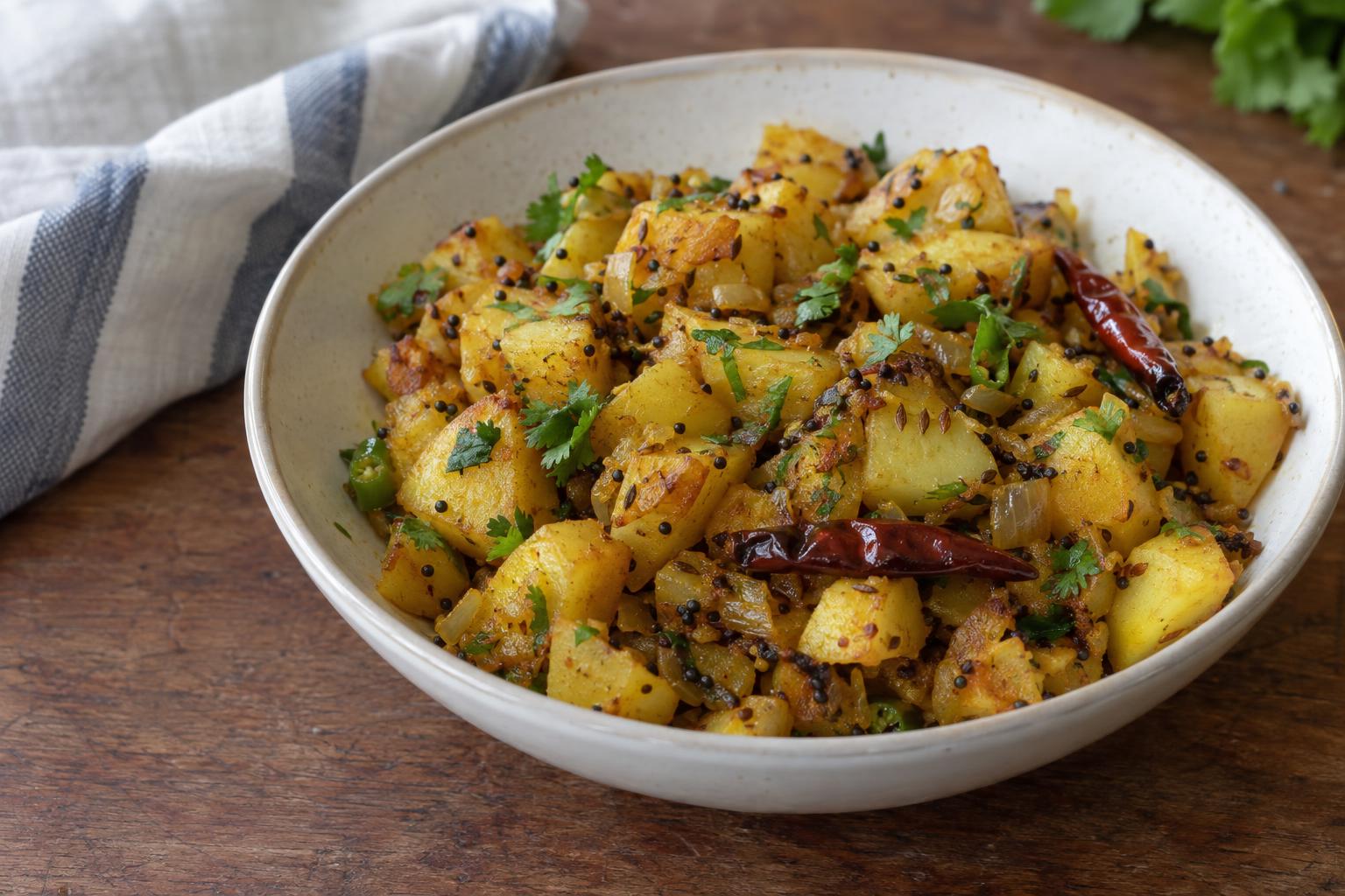 Potato Onion Fry / Sukha Aloo