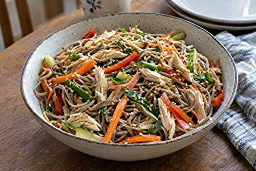 Buckwheat Noodle Salad with Chicken and Ginger