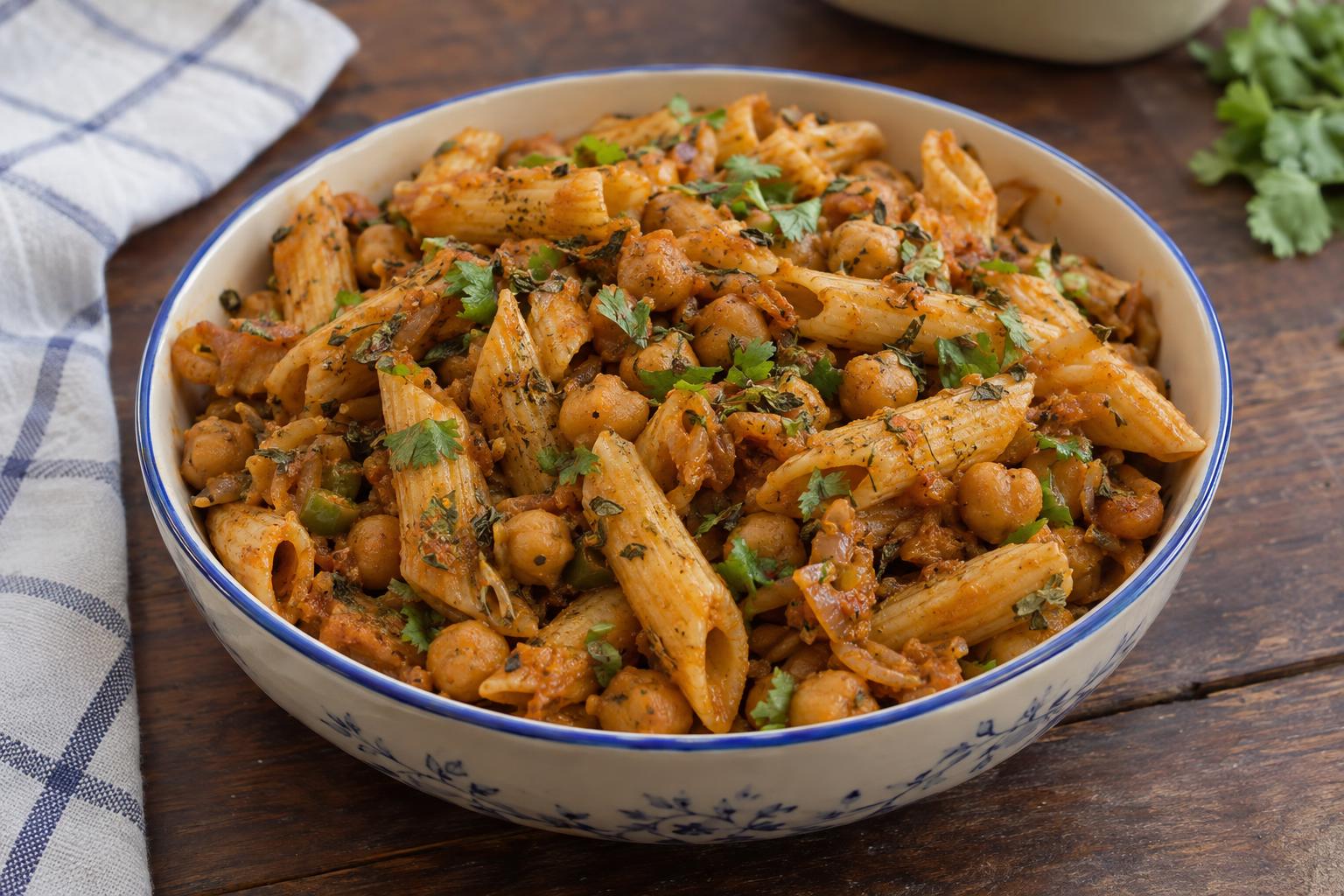 Chana Masala Pasta
