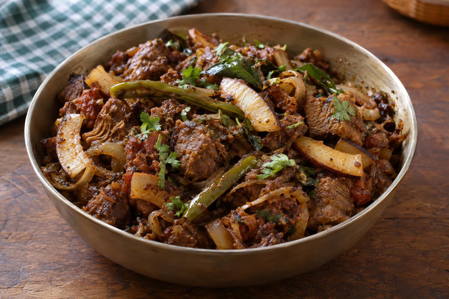 Fried Mutton with Coconut