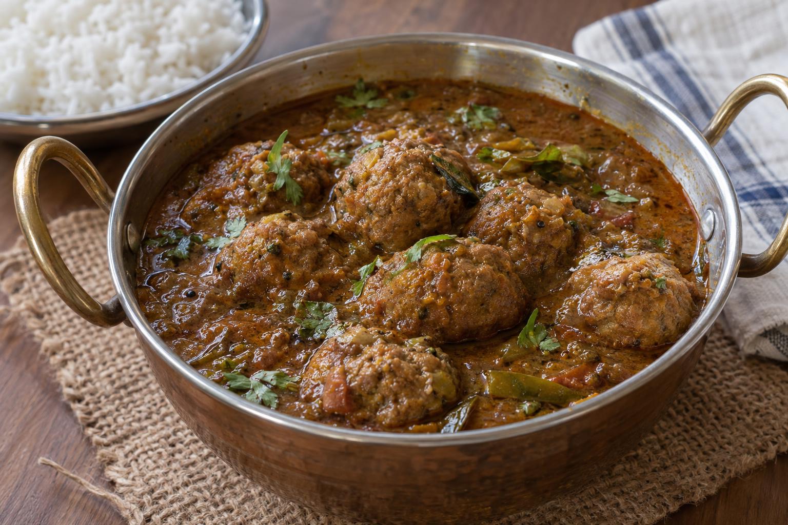 Mutton Kola Urundai Kuzhambu