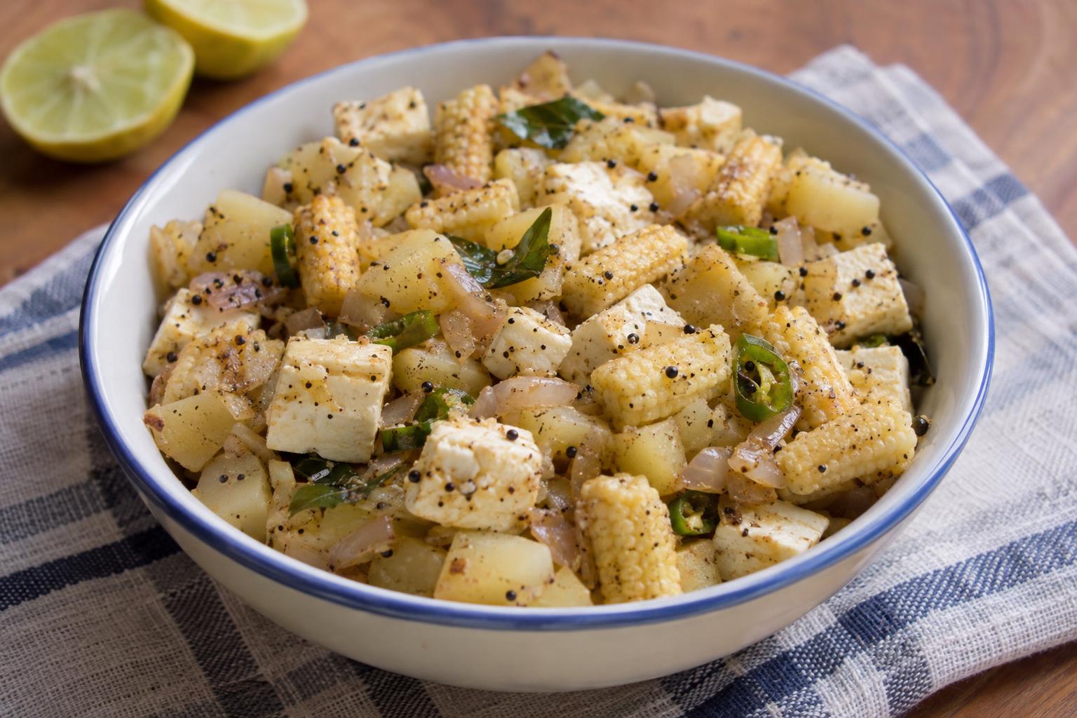 Paneer Baby Corn Chaat