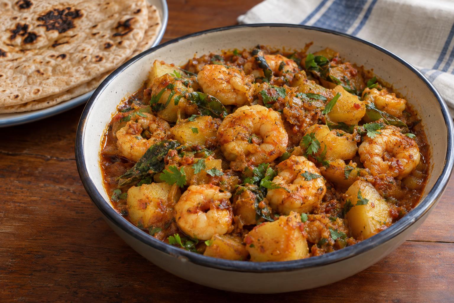 Parsi Prawn with Potatoes