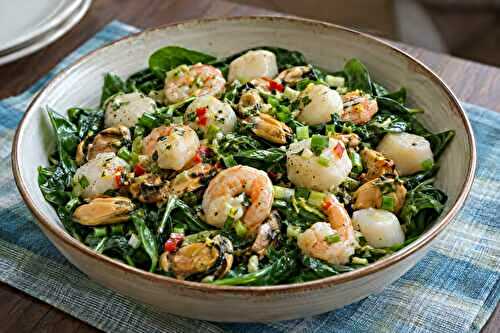 Seafood and Spinach Salad