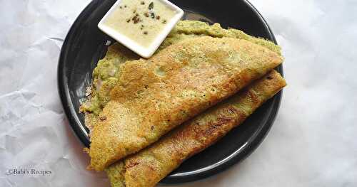 Andhra Pesarattu | Whole Moong Dal Dosa | Indian Breakfast Recipe