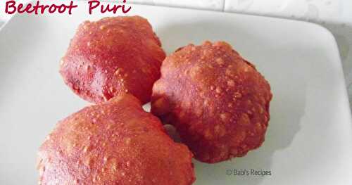 Beetroot Puri | Pink Puri | Colourful Breakfast