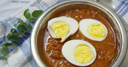Boiled Egg Masala | Egg recipe | Side dish for Roti/Chapathi