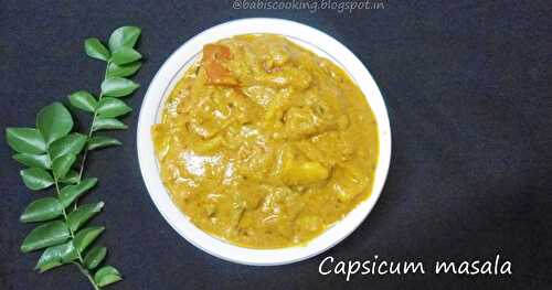 Capsicum/Bell Pepper  Masala | Side Dish for Roti/ Chappathi