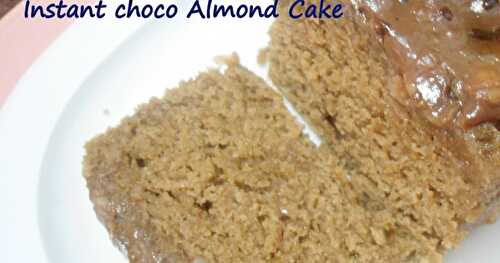 Choco- Almond  Loaf Cake -Microwaved & Eggless