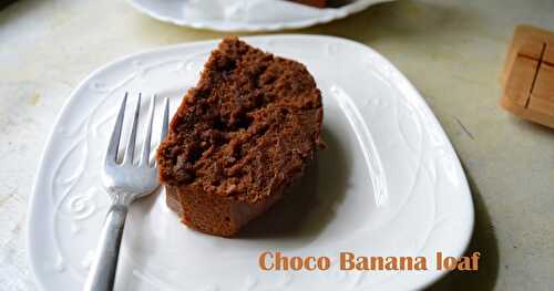 Choco Banana Loaf  |  Eggless  choc banana bread ( video recipe)
