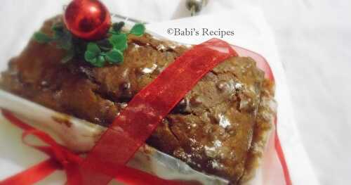 Eggless Christmas Fruit Cake |  Boil and Bake Method 