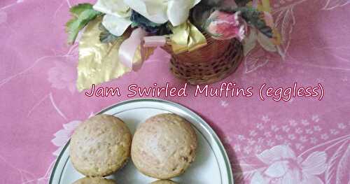 Eggless Jam Swirled Muffins | Eggless Baking Group challenge