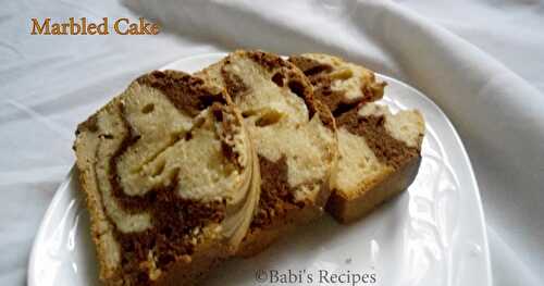 Eggless  Marbled Cake  | Marble Cake Recipe  | Eggless Baking