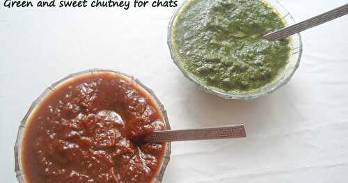 Green  and Sweet Chutney  for Chats |  Chutney  for Chat 