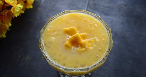 Mango- Sago/Tapioca Pearls Pudding | Mango Recipe