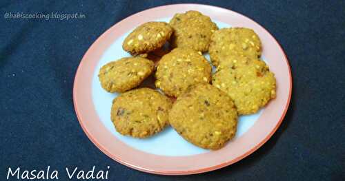 Masala Vadai(Vada) | Lentils Fritters