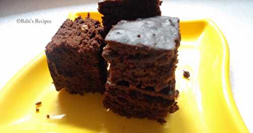 Microwaved Eggless Chocolate Brownies | Eggless Baking