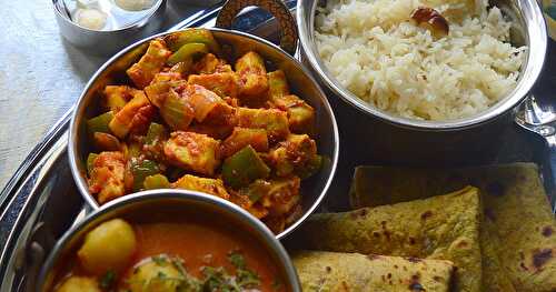 Mini North Indian Thali | Vegetarian Thali Recipe | Lunch Menu Ideas