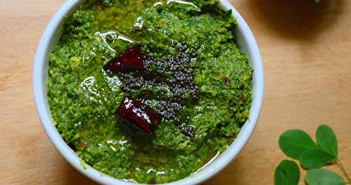 Moringa leaves chutney | Murungai keerai thogayal/thuvayal