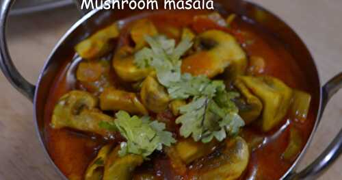 Mushroom masala | side dish for roti/chapathi