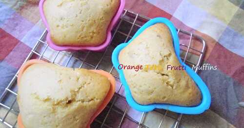 Orange Flavoured Tutti Fruitti Muffins-Eggless | Children's Day Special
