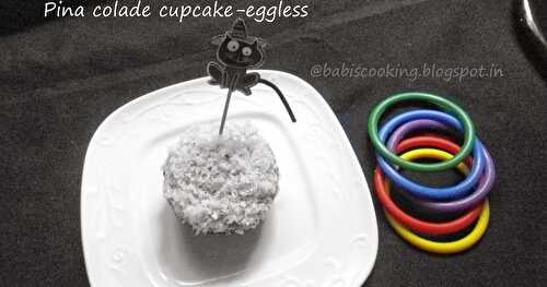 Pina-colade cupcake-eggless |  For Eggless Baking Group