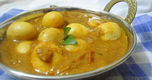 Quail / Kadai Egg Masala  | Side dish for Roti /Naan (Indian Flat Bread)