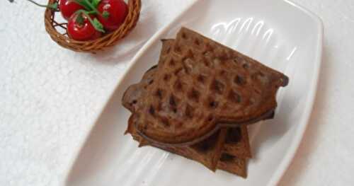 Ragi -Wheat Chocolate Waffles | Eggless Waffles