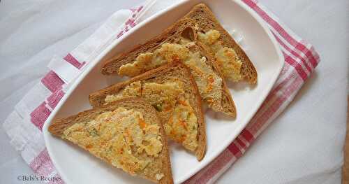 Rava/Sooji Vegetable Sandwich | Easy Breakfast Recipe