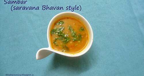 Sambar-Saravana Bhavan Hotel Style | Side Dish for Idli/Dosa