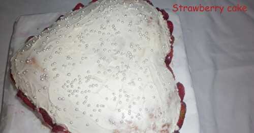 Strawberry Cake with butter icing