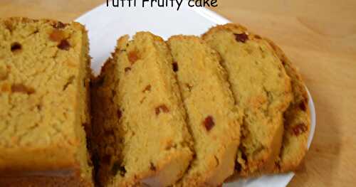 Tutti fruity loaf cake | Eggless loaf cake