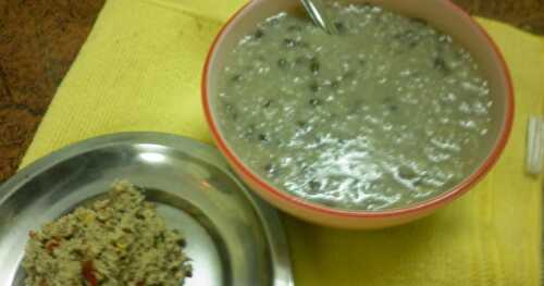 Urad dal porridge/Uzlluntha kangee