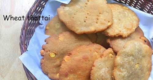 Wheat thattai. (Video recipe)