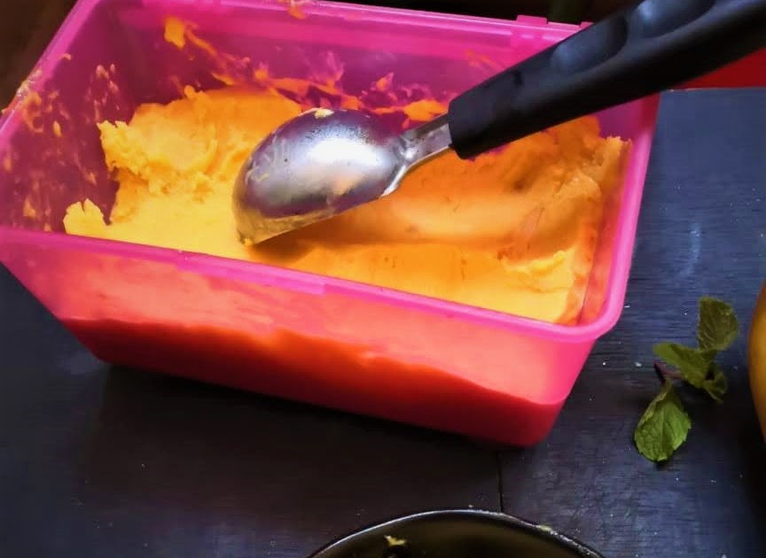 2 ingredients mango ice cream | Easy homemade ice cream