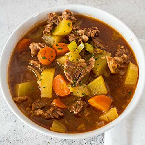 Homemade Beef Stew From Beef Bone Broth