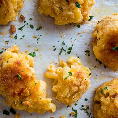 Oven Baked Breaded Macaroni and Cheese Bites