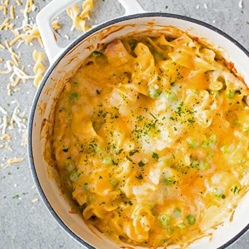 Tuna Noodle Casserole {Quick and Easy, Super Cheesy Recipe}