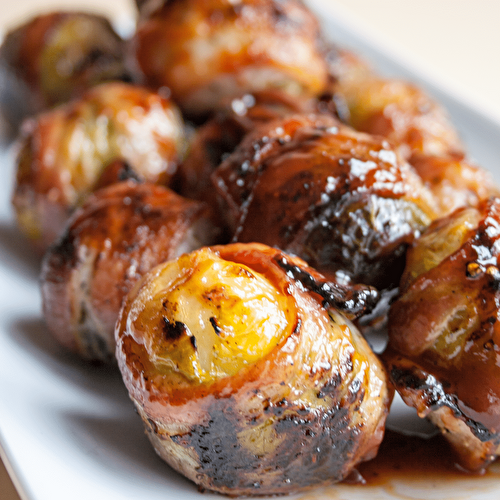 BBQ Bacon Wrapped Brussel Sprouts