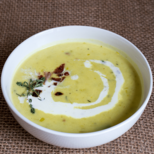 Potato Leek Soup with Bacon and Chives