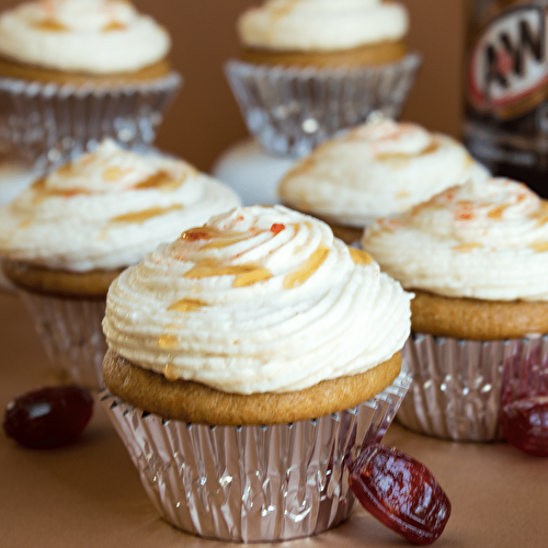 Root Beer Cupcakes with Cream Soda Buttercream Frosting
