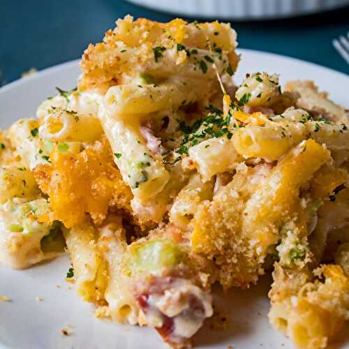 Leftover Ham Casserole with Broccoli and Cheese