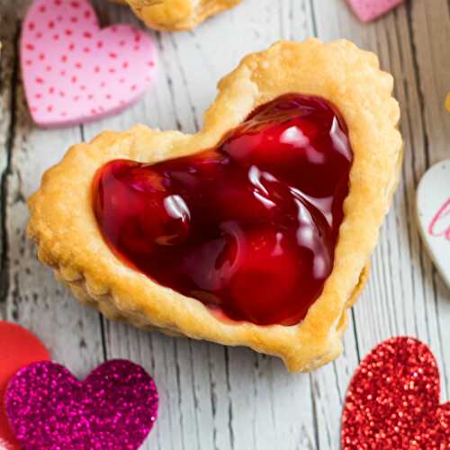 Valentine's Day Heart Puff Pastries (Cherry Filled Puff Pastry Cases)