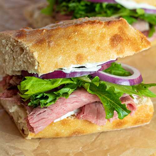 Leftover Prime Rib Sandwich