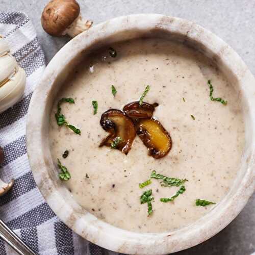 Cream of Mushroom Substitute (for canned coundensed soup): Homemade Mushroom Soup